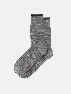 Rasmusson Multi Yarn Socks Dark Grey cotton | Nudie Jeans