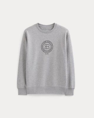 Badge Logo Crewneck Sweatshirt | Grey
