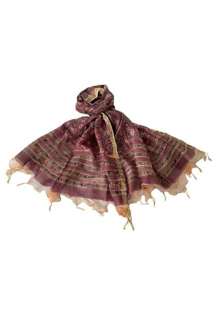 Chanderi Silk Cotton Blockprint Stole No. 8 Jodhpur Edit