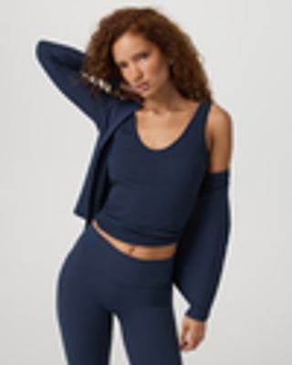 Pose Twin Tank – Women's Fitted Blue Coast Tank Top – Tanks – Vuori