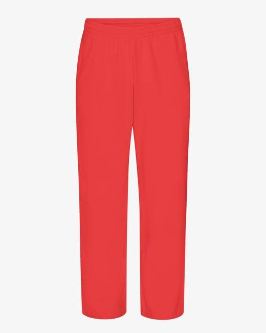 Organic Straight Leg Sweatpants - Red Tangerine