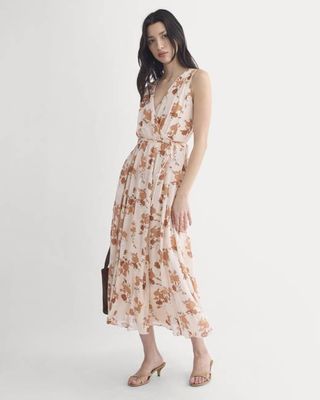 Maxi Dress in Silk Georgette | Soft Floral