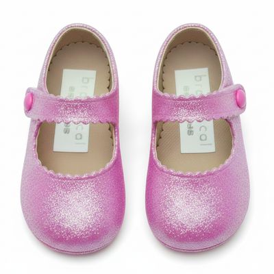 Britannical x Early Days - Emma Pre-Walker Baby Shoes - Cherry Glitter
