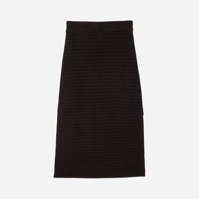 The Crochet Knit Skirt | Black