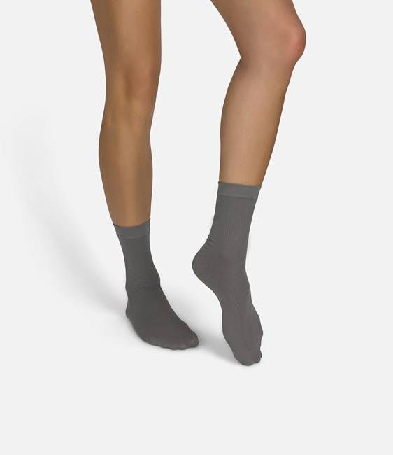 The Rib | Grey Socks