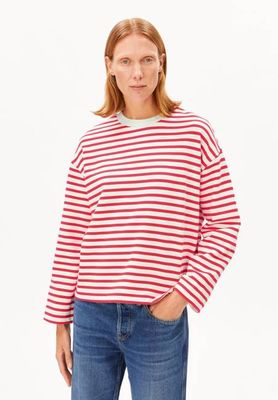 FRANKAA MAARLEN STRIPE SWEAT | undyed-mars red
