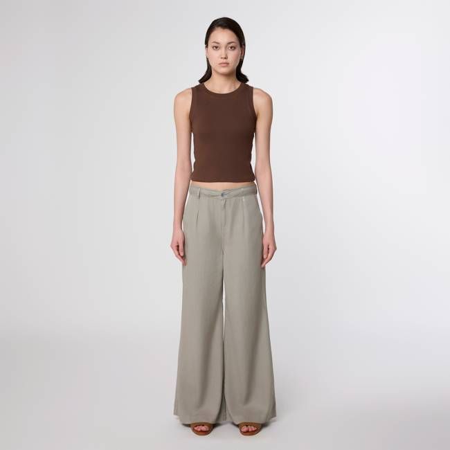 BLAZE Super Wide Leg - Tencel - Rock Olive