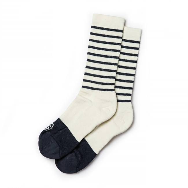 The Merino Sock in Natural Stripe