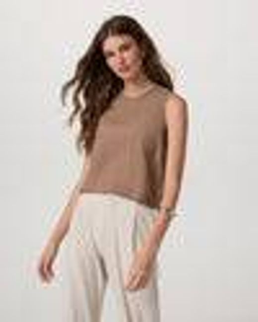 Trestles Twill Crop Tank | Women's Nutmeg Tank Top | Vuori