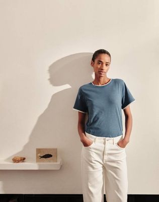 The LAYERED Tee 02 - Ocean Blue + White