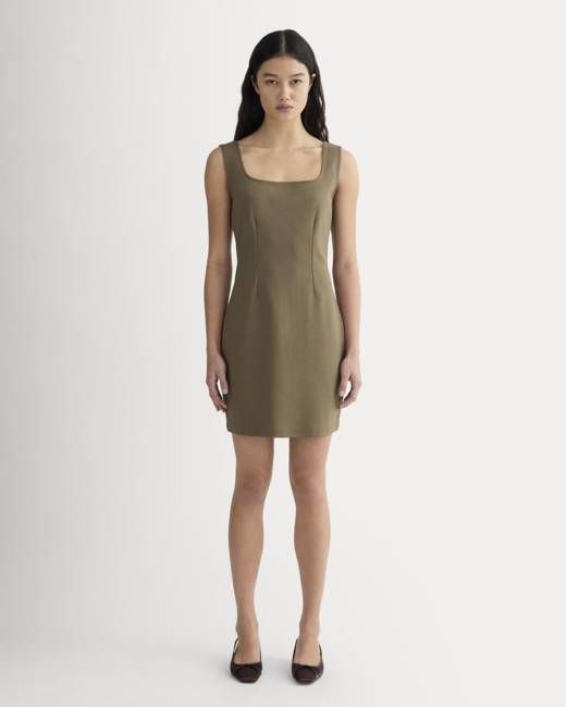The Dream Square-Neck Dress | Deep Taupe