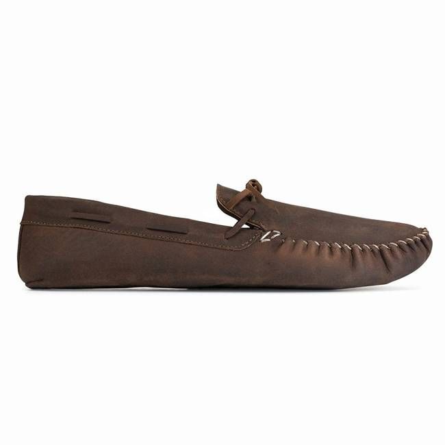 The Men's Moccasin in Mahogany ~ Super Wide