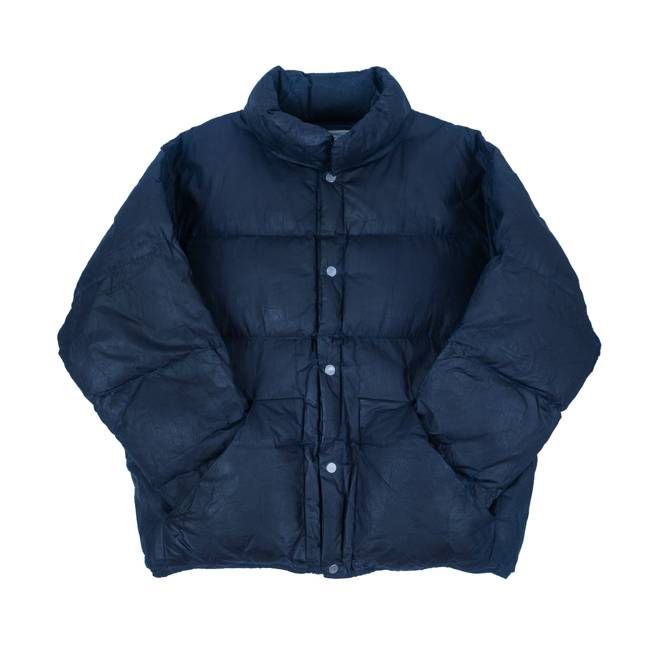 Waxed Puff Coat - Indigo