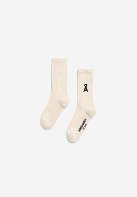 SAAMUS BOLD SOCKS | oatmilk-black