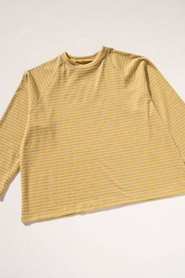 Boxy Raglan - Yellow/Heather Stripe