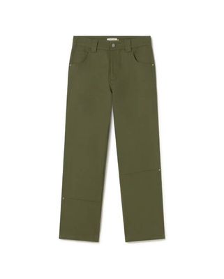 Green straight Perle pants
