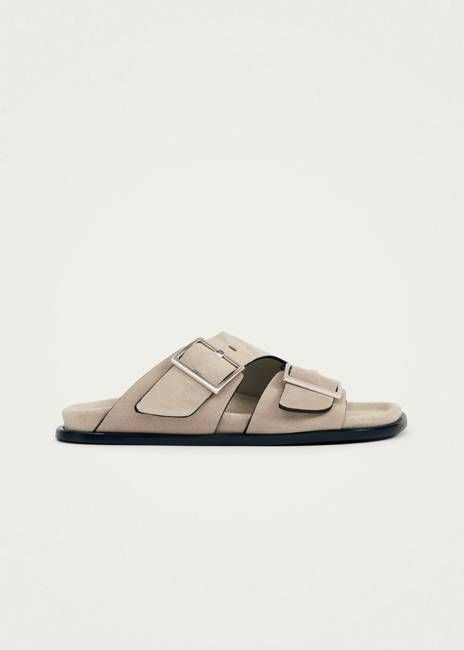 Alba Suede Beige Leather Sandals