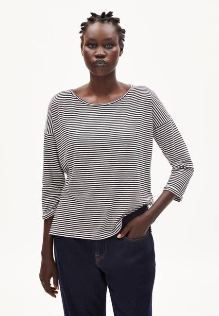 SIANAA LOVELY STRIPES| black-oatmilk
