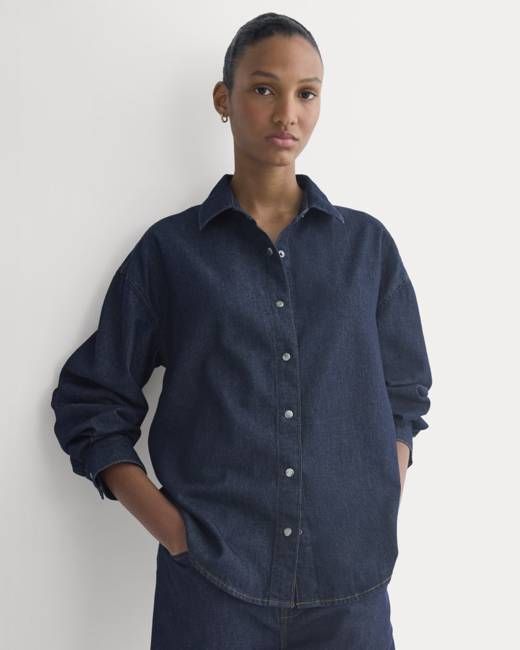 Everlane x Elena Bonvicini Balboa Button-Up Shirt | Deep Bay Indigo