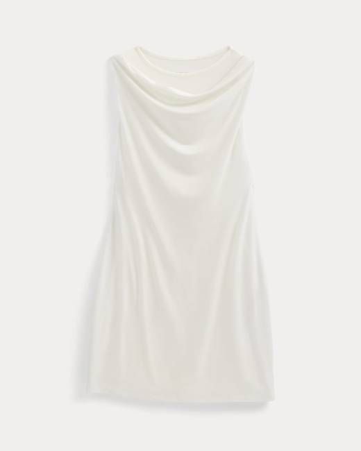 Cowl Neck Mini Dress | Bone