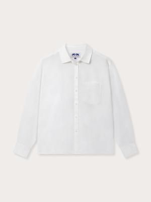 Womens White Inagua Linen Shirt