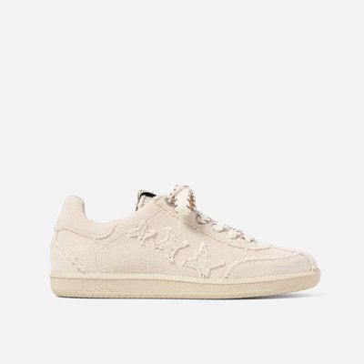 Plus Duke Cremefarbener Canvas-Sneaker - Damen