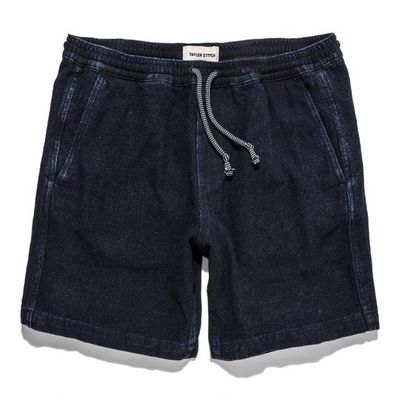 The Après Short in Indigo Crepe
