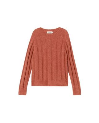 Red alpaca wool Layan sweater