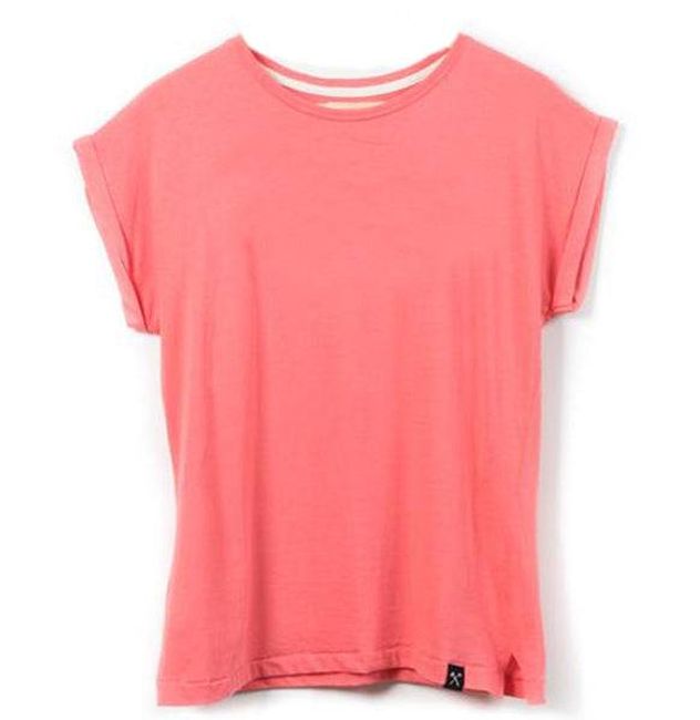 T-shirt  - koraal roze - grecycled katoen