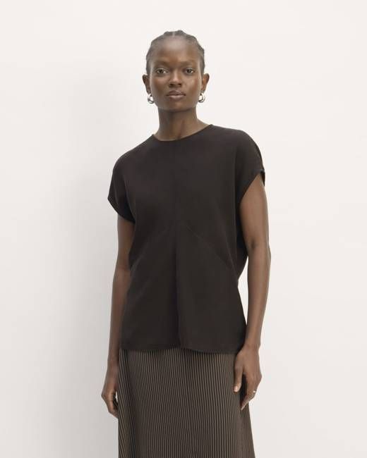 The Drape Top in Butterlite | Black