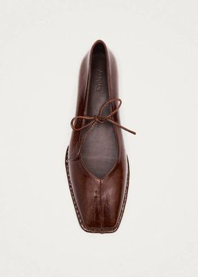 Sway Patent Brown Leather Ballet Flats