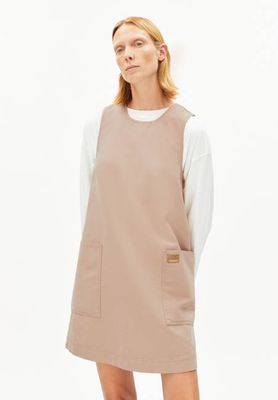 WORKWEAR CANVAS MINI DRESS | true camel