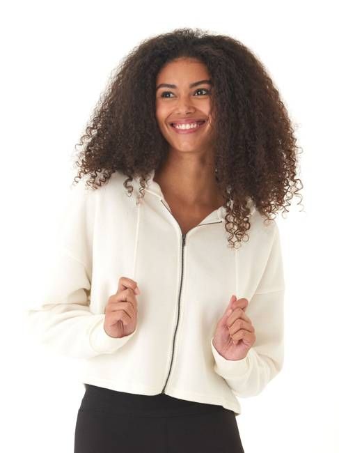 Venetia Triblend Fleece Crop Zip Hoodie