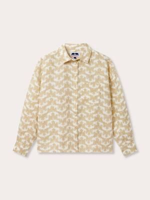 Womens Elephant Palace Coconut Inagua Linen Shirt