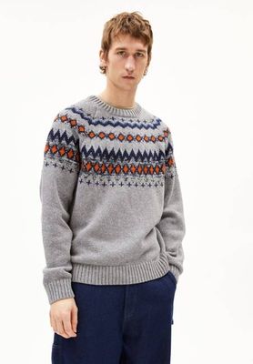 KAALLA FAIR ISLE | silver melange-dusty orange