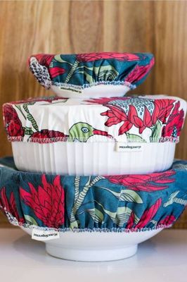 Mixed Bowl Cover Set - Red Protea