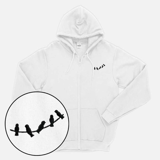 Gathering Embroidered Zip Up Hoodie (Unisex)