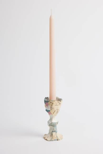 Negraypunto Hand Made Ceramic Short Candlestick