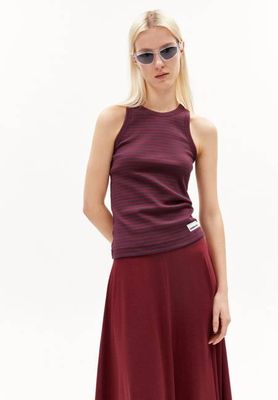 KANITAA STRIPES| blue ash-dark crimson