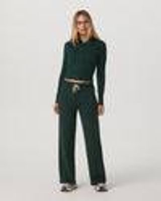 Halo Wideleg - Long – Women's Evergreen Heather Pants – Pants – Vuori