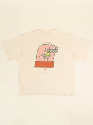 WOMEN'S T-SHIRT OVERSIZE RAW COTTON HAND