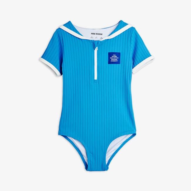 Travel Agency Patch Collar Swimsuit