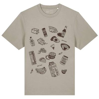 Vegan Starter Pack Unisex Relaxed Heavyweight T-shirt - Stone