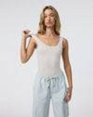 Sleeveless Halo Bodysuit | Ecru Heather | Vuori