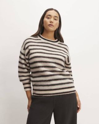 The Cocoon Crew in Alpaca | Heathered Black / Cafe Creme / Bone