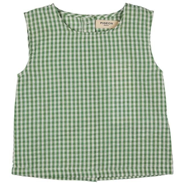 Summer Top (Seersucker Check) - Green