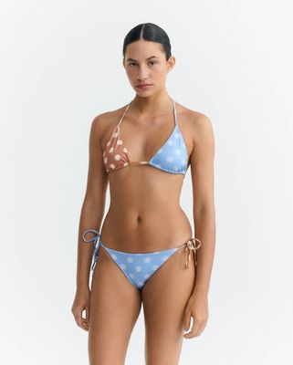 Bikini bottom adjustable bicolor bikini bottom with polka dots Palermo