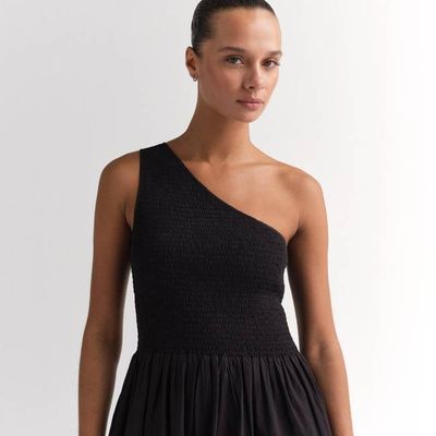 Organic Poplin Asymmetrical Dress