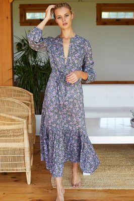 Frances Dress - Midnight Wildflower
