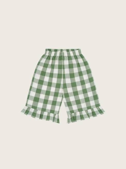 Dill Gingham Frill Culottes